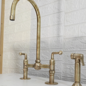 Unlacquered Brass Kitchen Faucet Lever Handles