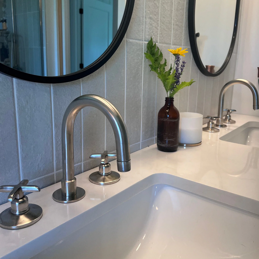 Matte Nickel Brass Bathroom Sink Faucet