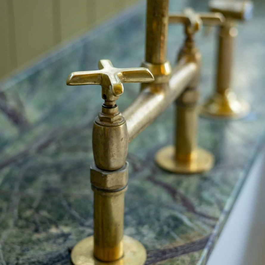 Unlacquered Brass Kitchen Faucet - Image 3