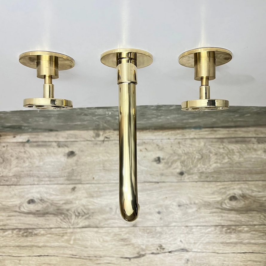 Unlacquered Brass Wall Mount Faucet - Image 3