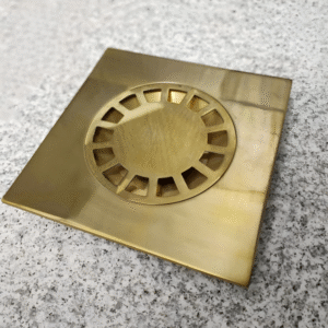 Unlaqauerd Brass Floor Drain (Square Shower Drain)