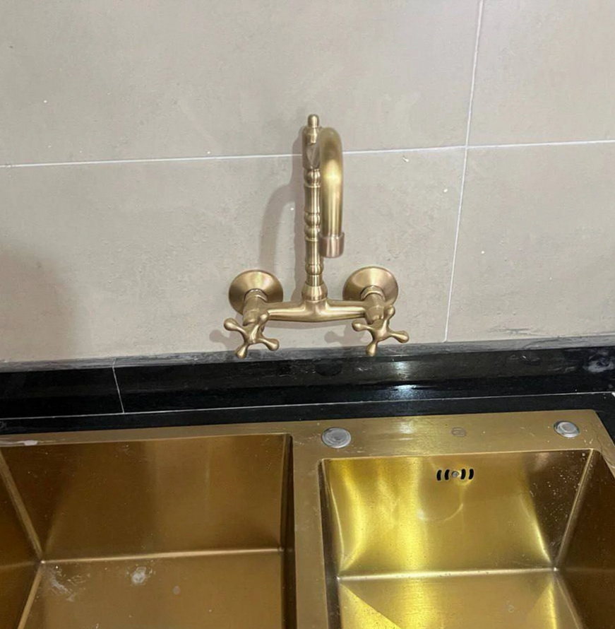 Vintage Wall Mounted Kitchen Faucet - Image 3